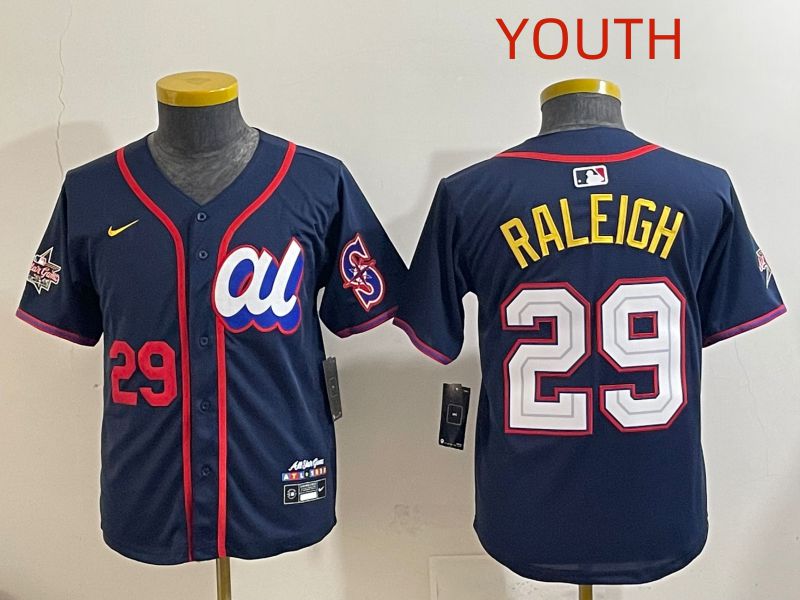 Youth 2025 Seattle Mariners #29 Raleigh Drak Blue All star Nike MLB Jersey style 14->youth mlb jersey->Youth Jersey